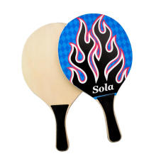 wholesale Best Plastic beach tennis racket balls set  logo custom print kid wood Beach Racket paddle